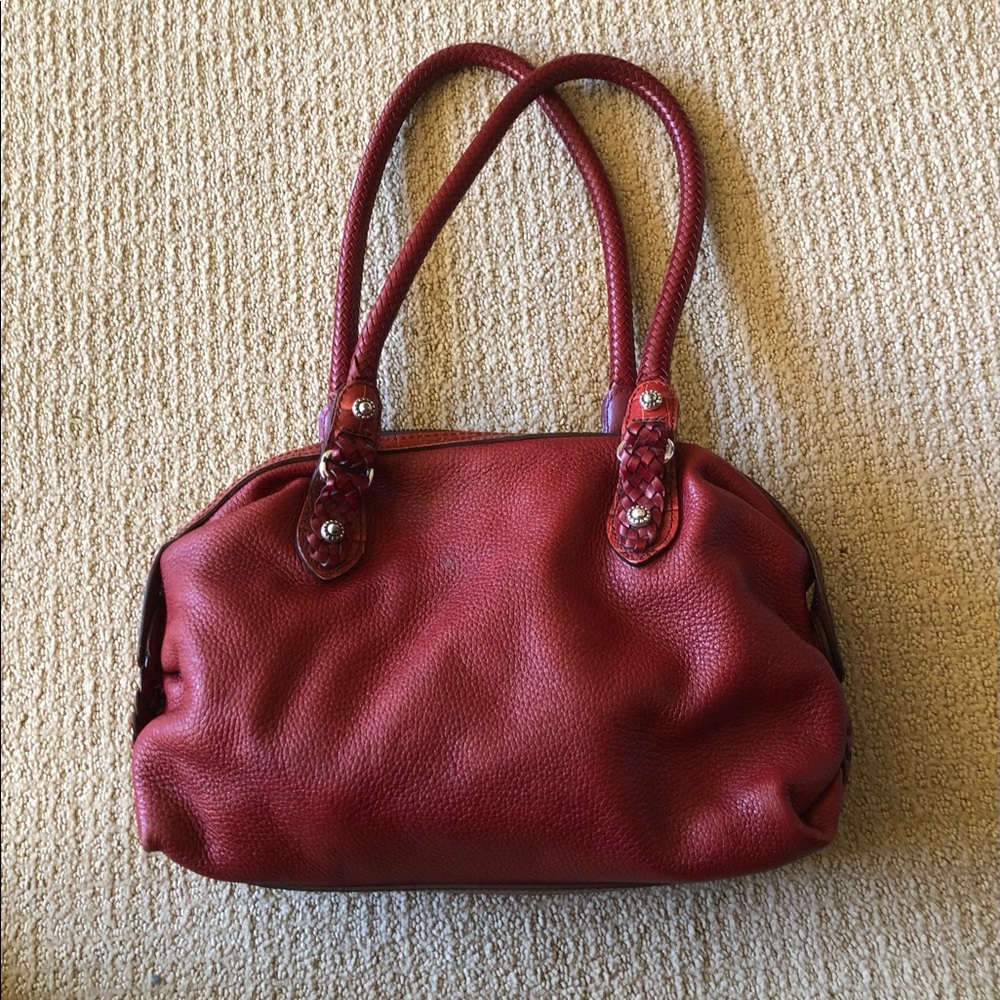 Brighton Gorgeous Bag Red Pebble Leather